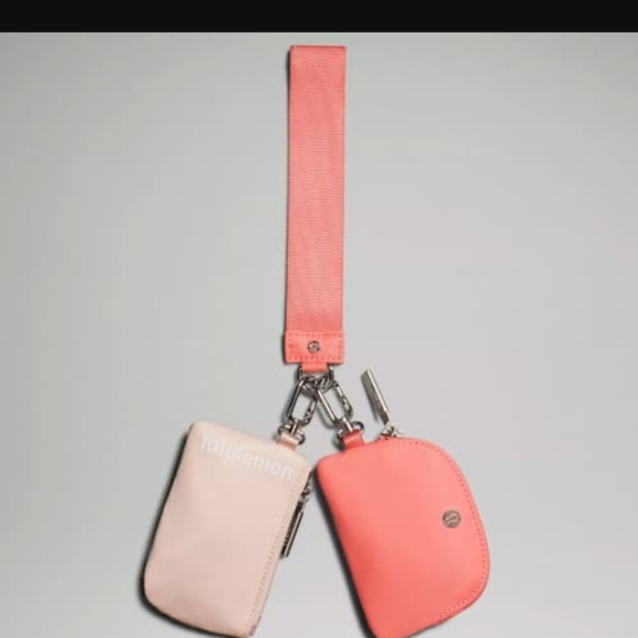 lululemon athletica Accessories - lululemon athletica Pink Mist and Rasperry Cream Dual Pouch Wristlet